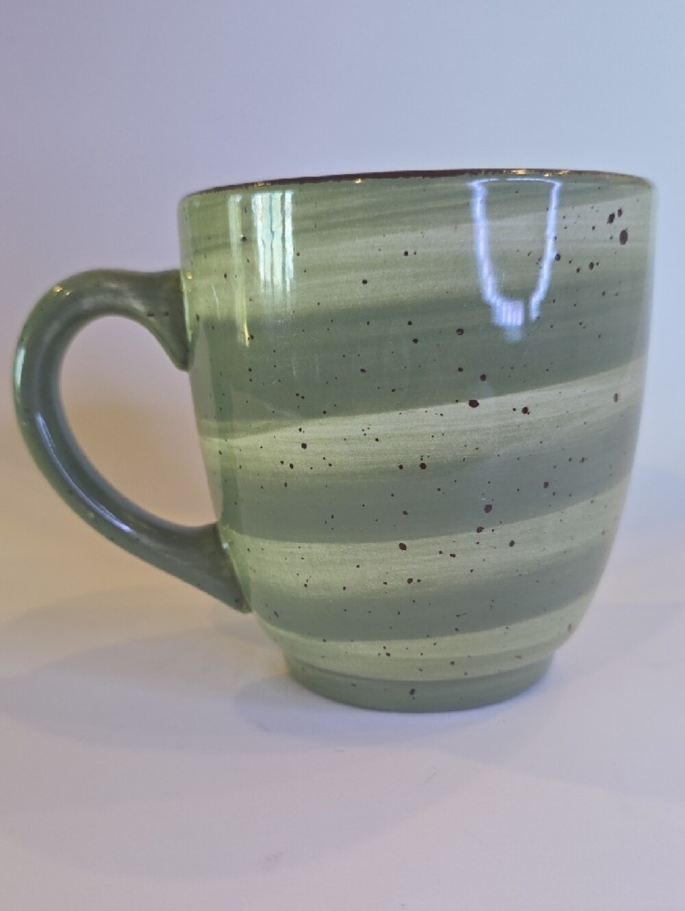 Hausenware Twist Speckled Sage Ceramic Mug Coffee Cup Green